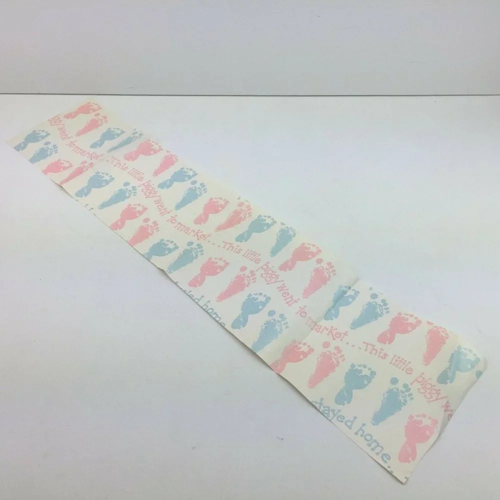 Baby Shower Gender Reveal Neutral Gift Printed Wrapping Paper Present Pink Blue